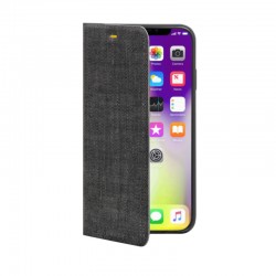 Θήκη για iPhone XS Max Vivid Fabric Book Dark Grey Θήκη για iPhone XS Max Vivid Fabric Book Dark Grey