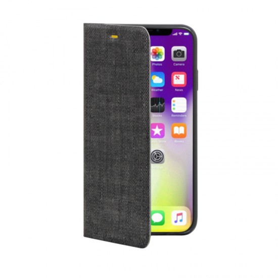 Θήκη για  iPhone XS Max Vivid Fabric Book Dark Grey