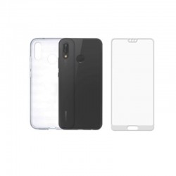 Σετ θήκη και προστασία οθόνης για Huawei P20 Lite Vivid Set TPU + Tempered Glass Full Face White Σετ θήκη και προστασία οθόνης για Huawei P20 Lite Vivid Set TPU + Tempered Glass Full Face White
