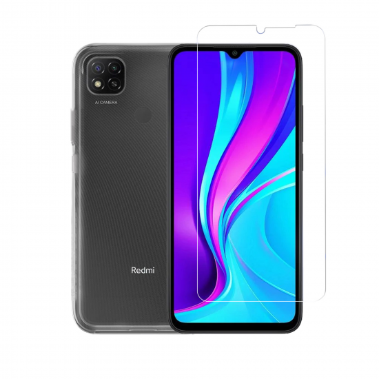 Σετ θήκη και προστασία οθόνης Vivid TPU + Tempered Glass Xiaomi Redmi 9C Transparent