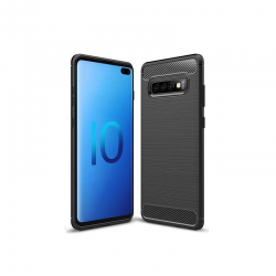 Θήκη Brushed Carbon για Samsung Galaxy S10 Plus - Μαύρο