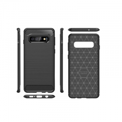 Θήκη Brushed Carbon για Samsung Galaxy S10 Plus - Μαύρο Θήκη Brushed Carbon για Samsung Galaxy S10 Plus - Μαύρο