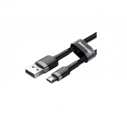 Καλώδιο Φόρτισης και Μεταφοράς Δεδομένων Baseus Cafule Braided 2.4A Micro usb 1m Gray / Black Καλώδιο Φόρτισης και Μεταφοράς Δεδομένων Baseus Cafule Braided 2.4A Micro usb 1m Gray / Black