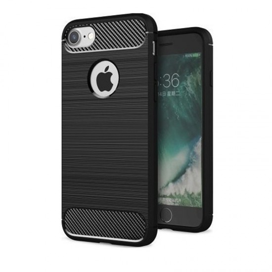 Θήκη για IPHONE 7 PLUS / 8 PLUS - Μαύρο Carbon Fiber TPU