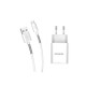 Dudao Home Travel EU Adapter USB Wall Charger 5V/2.4A QC3.0 Quick Charge 3.0 + micro USB cable white