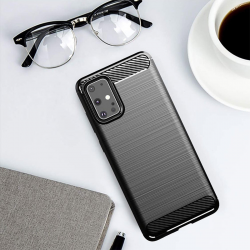 Θήκη για Samsung Galaxy S20+ Plus OEM Carbon-Brushed TPU Black Θήκη για Samsung Galaxy S20+ Plus OEM Carbon-Brushed TPU Black
