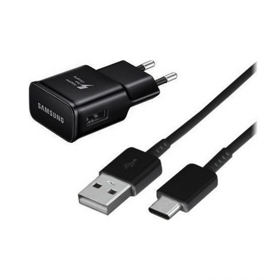 Samsung USB Type-C Cable & Wall Adapter Μαύρο (EP-TA20EBE+EP-DN950CBE) (Bulk)