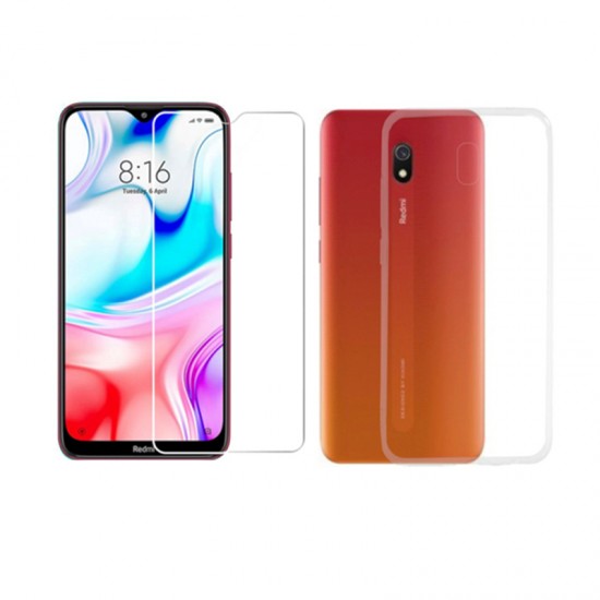 Σετ θήκη και προστασία οθόνης για  Xiaomi Redmi 8A Vivid Set TPU + Tempered Glass