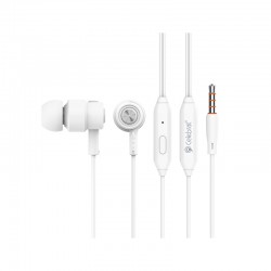 Ακουστικά Handsfree CELEBRAT CLB-V1-WH με μικρόφωνο, 10mm, 3.5mm, 1.2m, λευκό