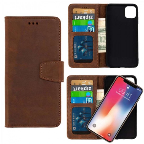 Θήκη δερμάτινη για iphone 14 Pro Max Brown *Natural Genuine Leather