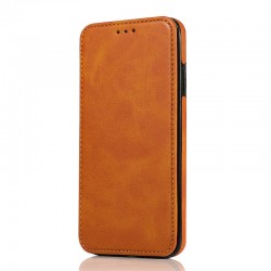 Θήκη δερμάτινη καφέ για iphone 12/12 pro max