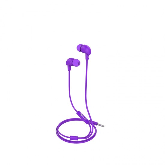 Ακουστικά Celly Up Stereo 3.5mm Flat Cable Purple