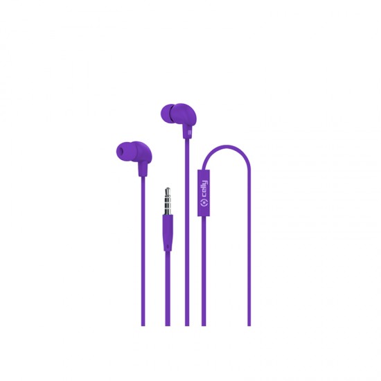 Ακουστικά Celly Up Stereo 3.5mm Flat Cable Purple